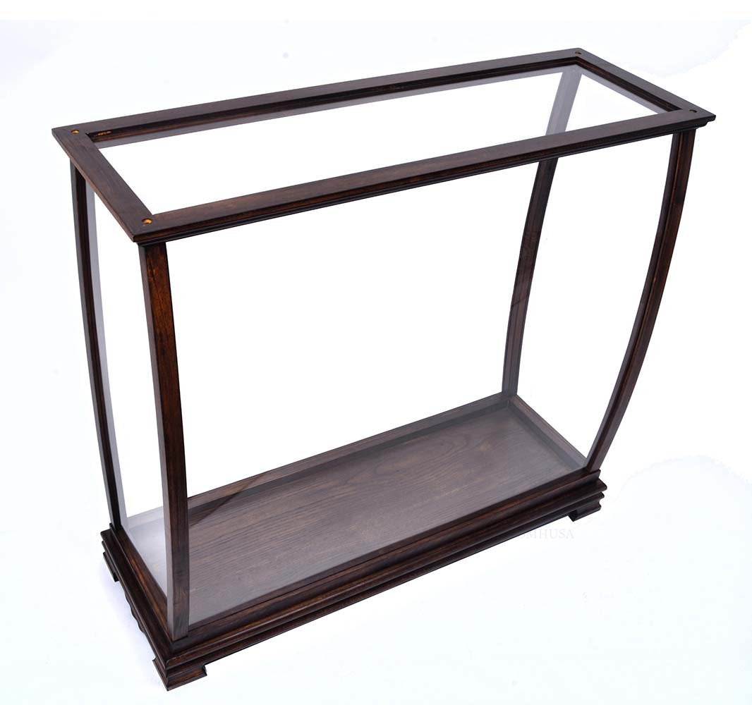Display Case for Midsize Tall Ship Classic Brown