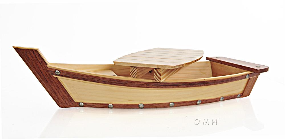 Wooden Sushi Boat Serving Tray Small