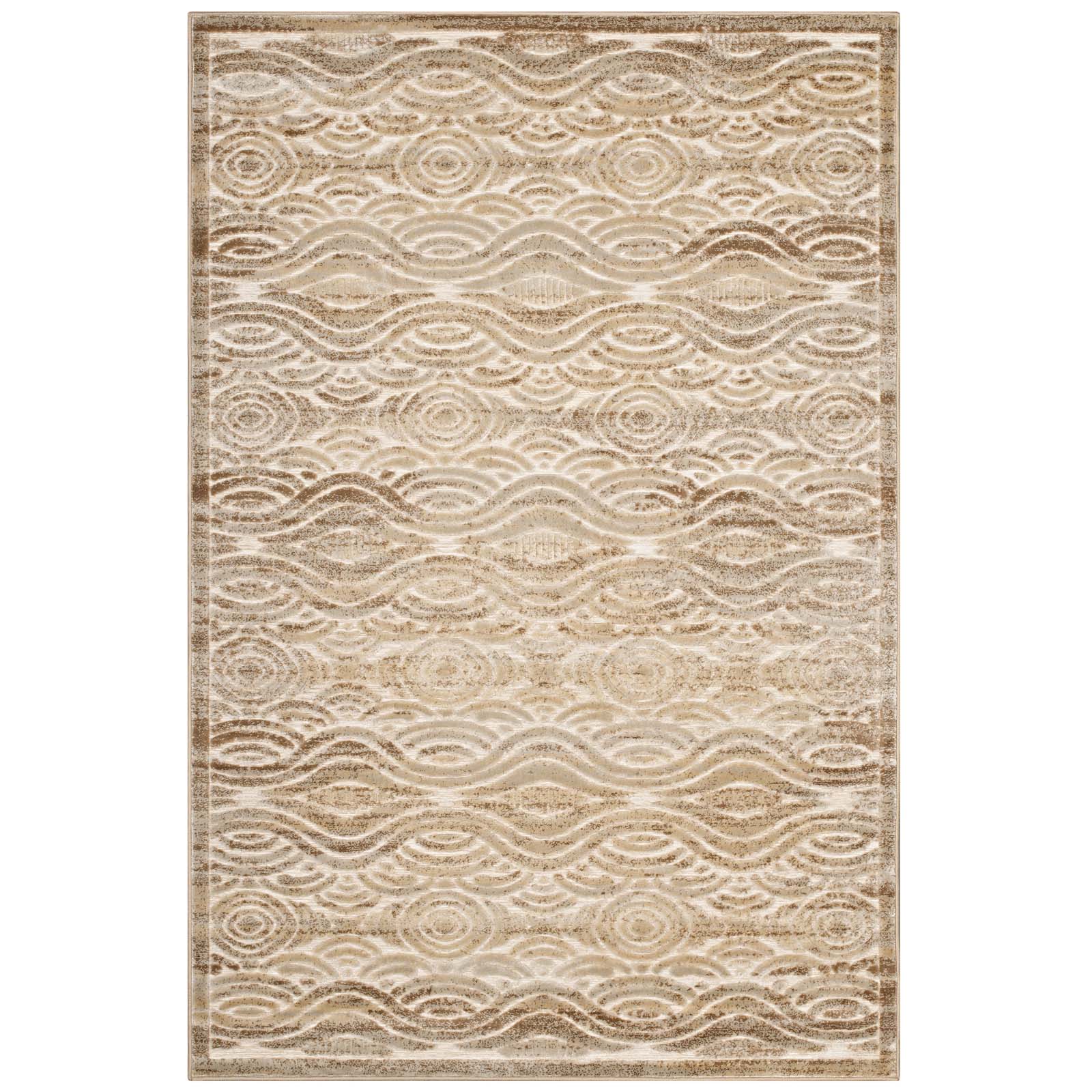 Kennocha Rustic Vintage Abstract Waves 8x10 Area Rug by Modway
