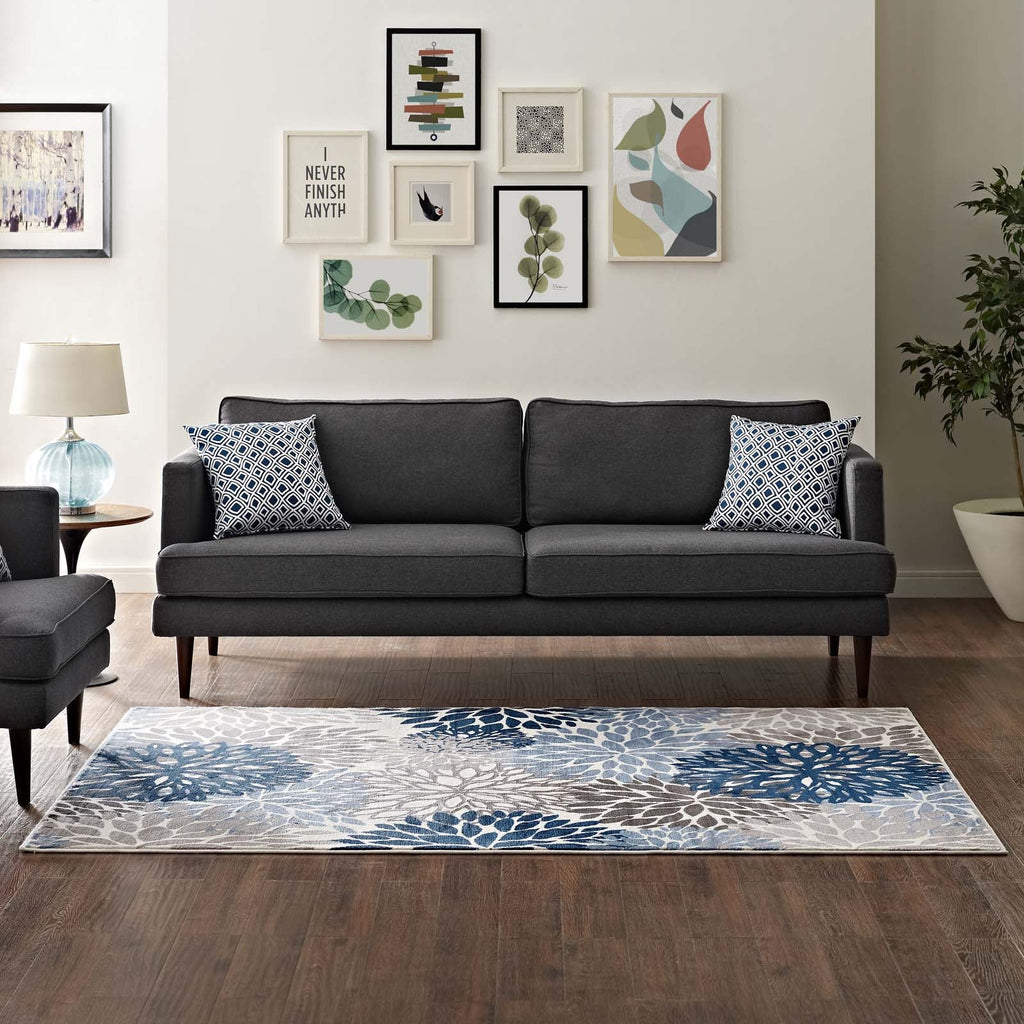 Calithea Vintage Classic Abstract Floral 4x6 Area Rug by Modway
