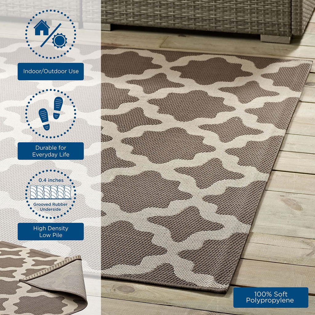 Cerelia Moroccan Trellis Indoor and Outdoor 9x12 Area Rug by Modway