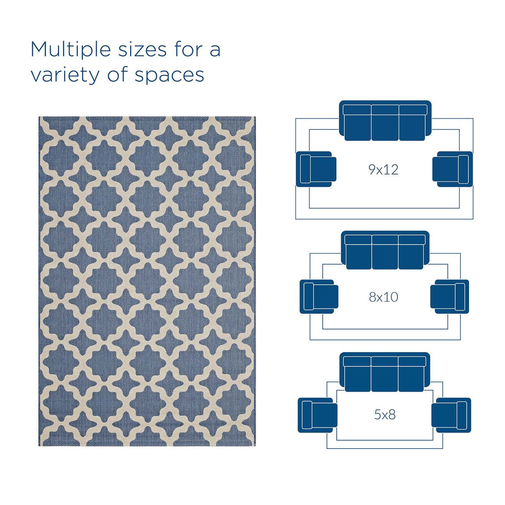 Cerelia Moroccan Trellis Indoor and Outdoor 9x12 Area Rug by Modway
