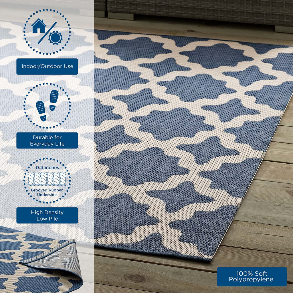 Cerelia Moroccan Trellis Indoor and Outdoor 9x12 Area Rug by Modway