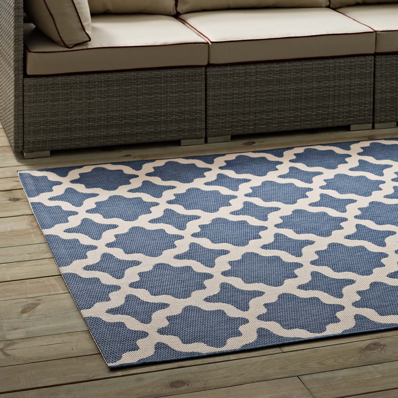 Cerelia Moroccan Trellis Indoor and Outdoor 9x12 Area Rug by Modway
