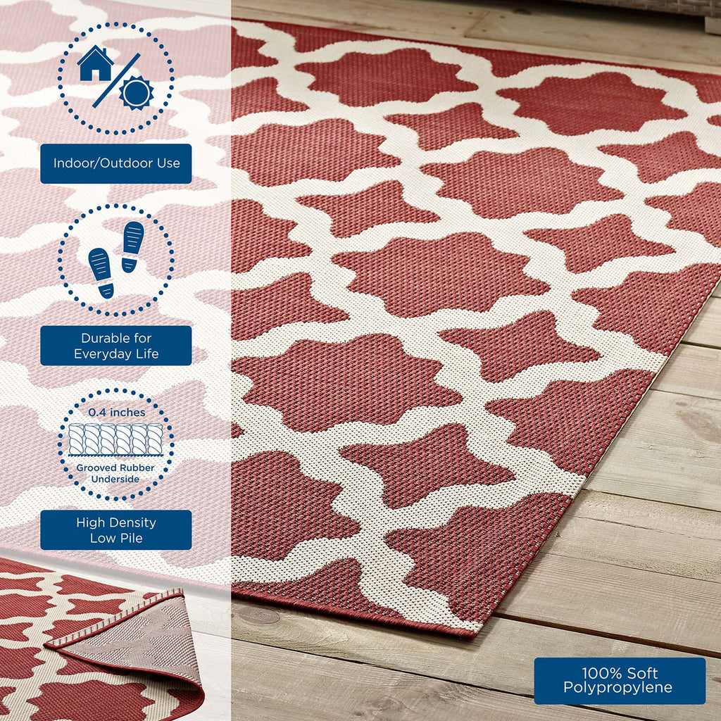 Cerelia Moroccan Trellis Indoor and Outdoor 9x12 Area Rug by Modway