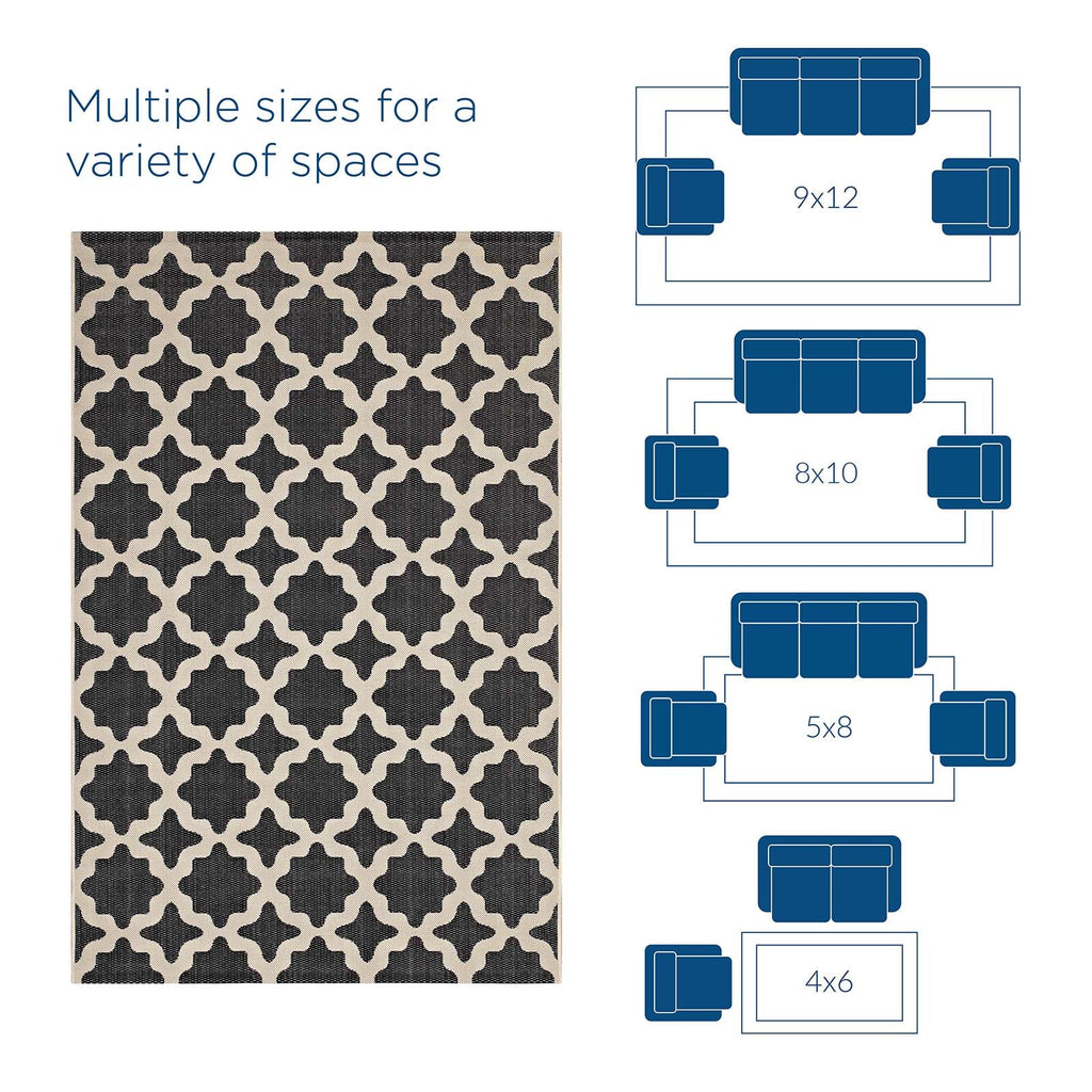 Cerelia Moroccan Trellis Indoor and Outdoor 4x6 Area Rug by Modway