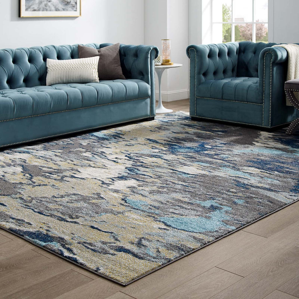 Entourage Foliage Contemporary Modern Abstract 8x10 Area Rug by Modway