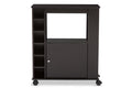 Baxton Studio Ontario Modern and Contemporary Dark Brown Wood Modern Dry Bar and Wine Cabinet