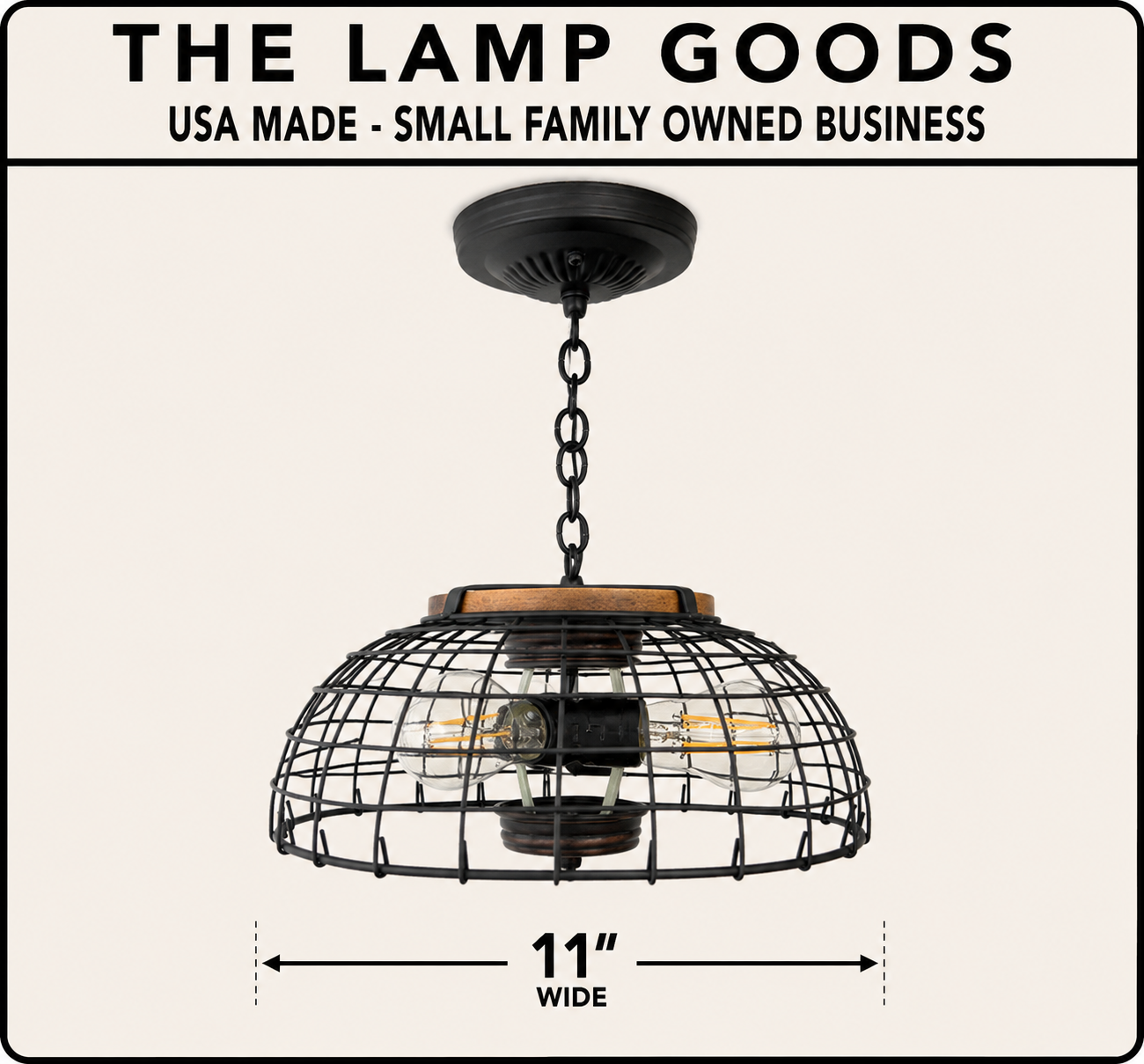 Rustic Industrial Wire Cage Pendant Light