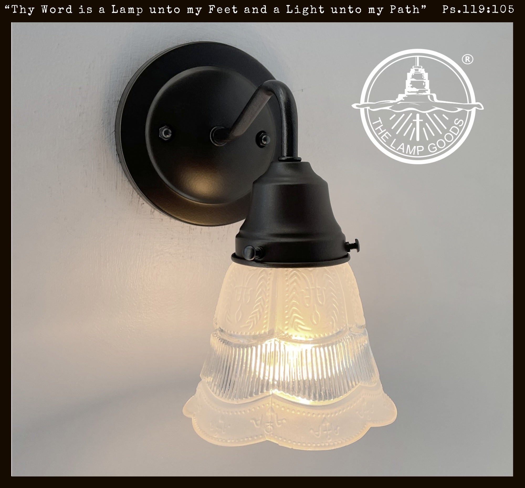 Fluted Antique Vanity 1960s SCONCE Wall Light