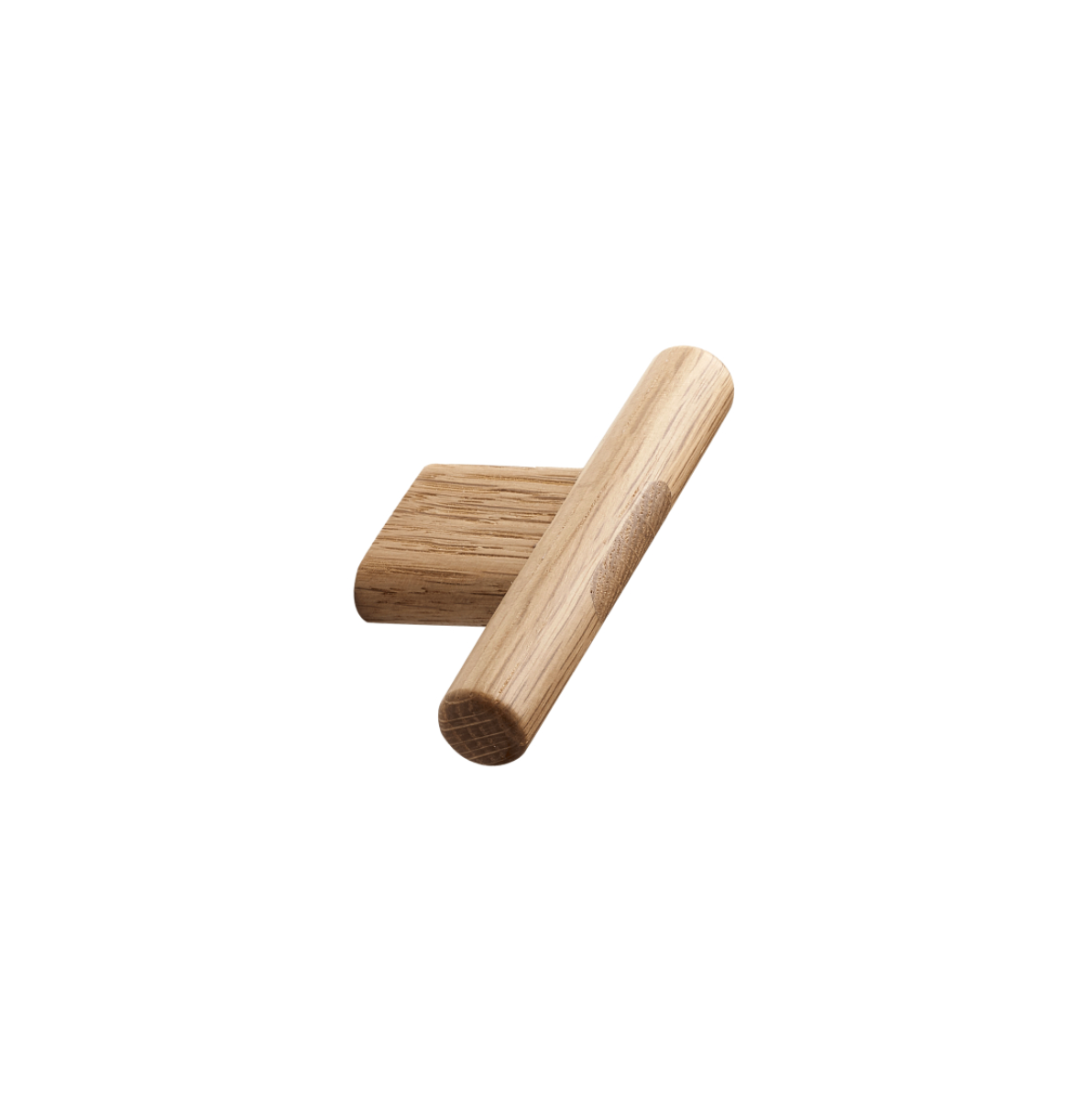 Lacquered Oak "Join" Wood Cabinet Knobs and Drawer Handles
