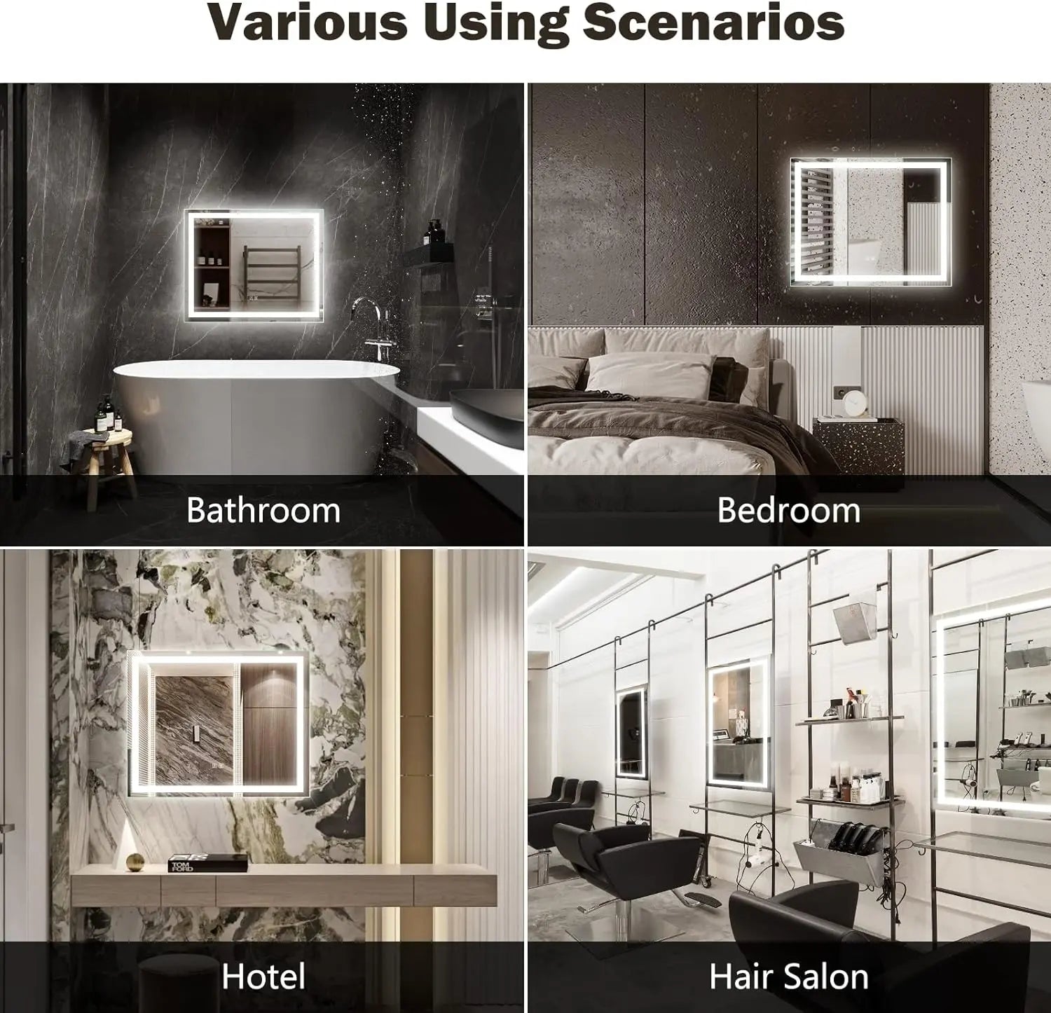 Standard Center Glow LED Bathroom Mirror