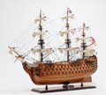 HMS Victory Midsize With Display Case Front Open