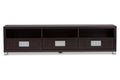 Baxton Studio Gerhardine Dark Brown Wood 63-Inch TV Cabinet with 3-drawer