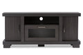 Baxton Studio Viveka 47-Inch Greyish Dark Brown Wood TV Cabinet with 2 Doors