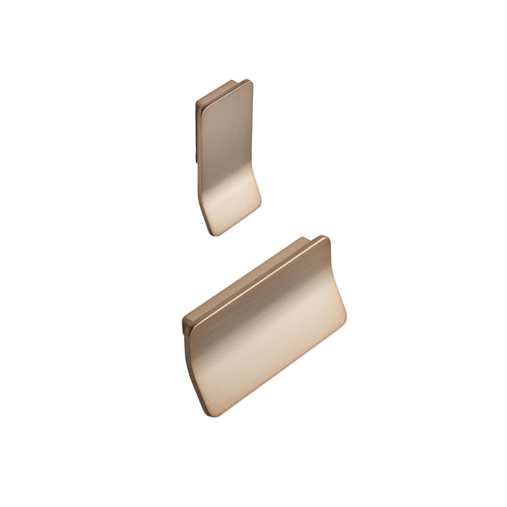 Brushed Bronze "Leaf" Tab Drawer Pulls