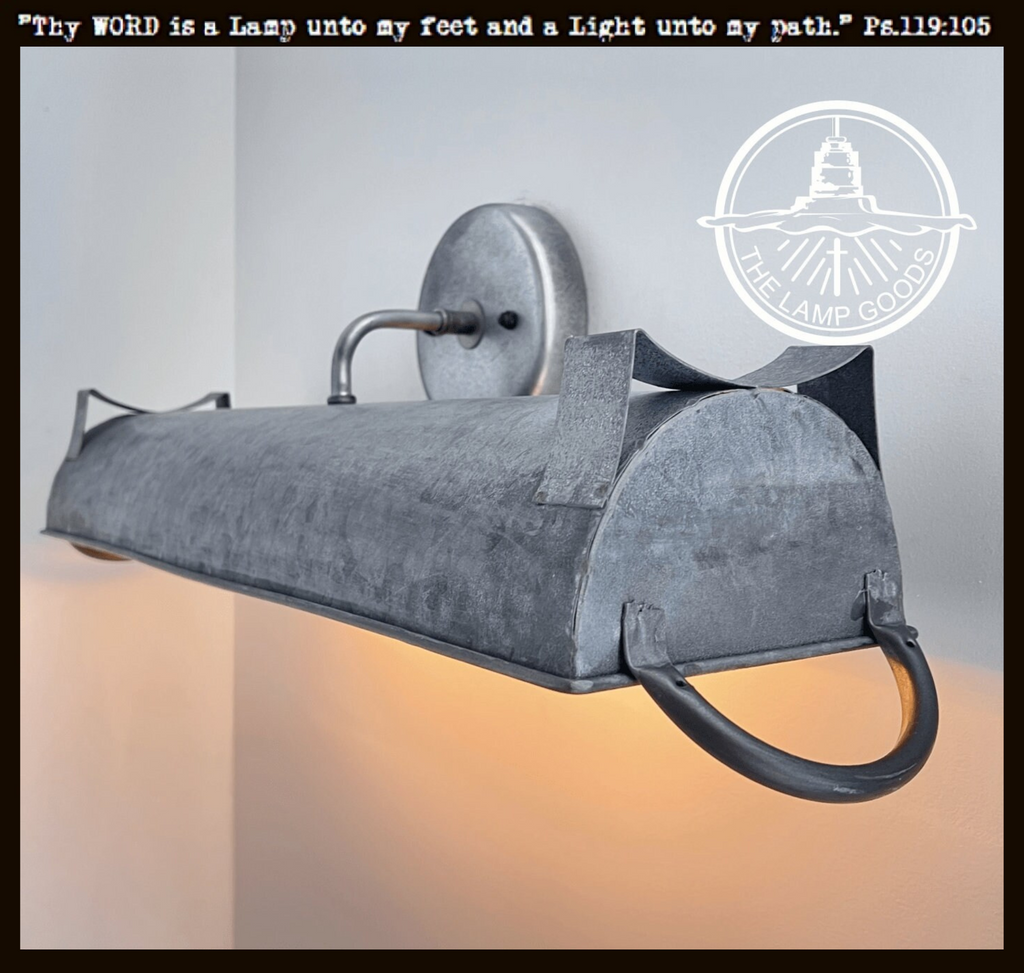 Galvanized Dome Farmhouse Wall Vanity Bathroom Light Fixture (3 sizes)