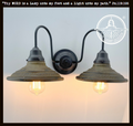 DOUBLE Rustic INDUSTRIAL Farmhouse Wall Light Fixture