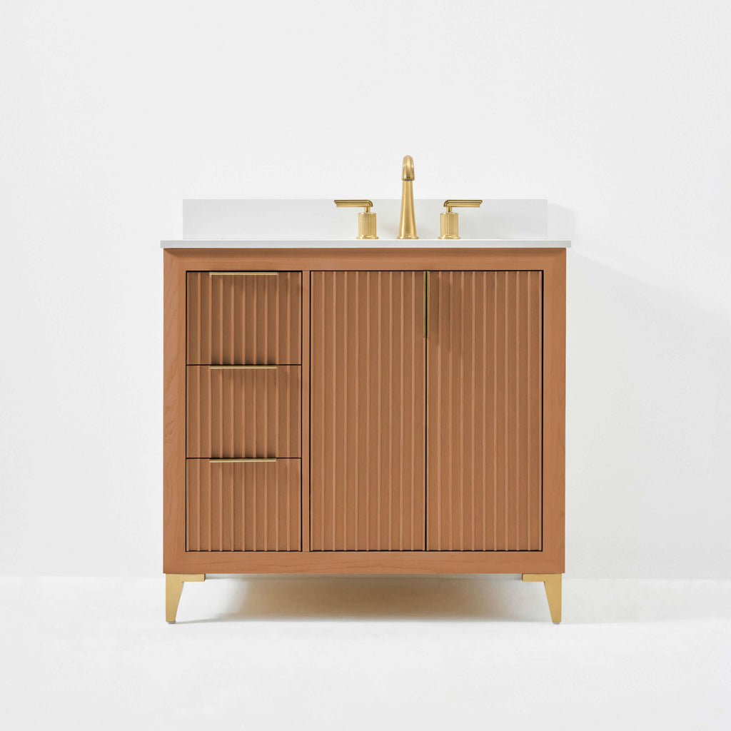 Turlington Bathroom Vanity Collection in Sienna Finish