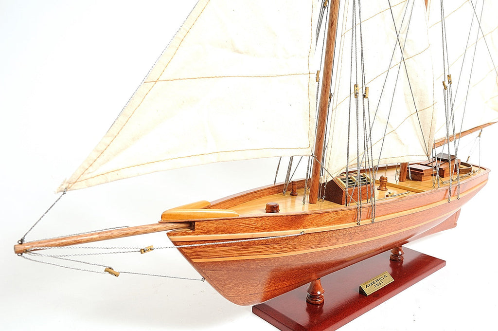 America Cup Racing Yacht Fully Assembled Model