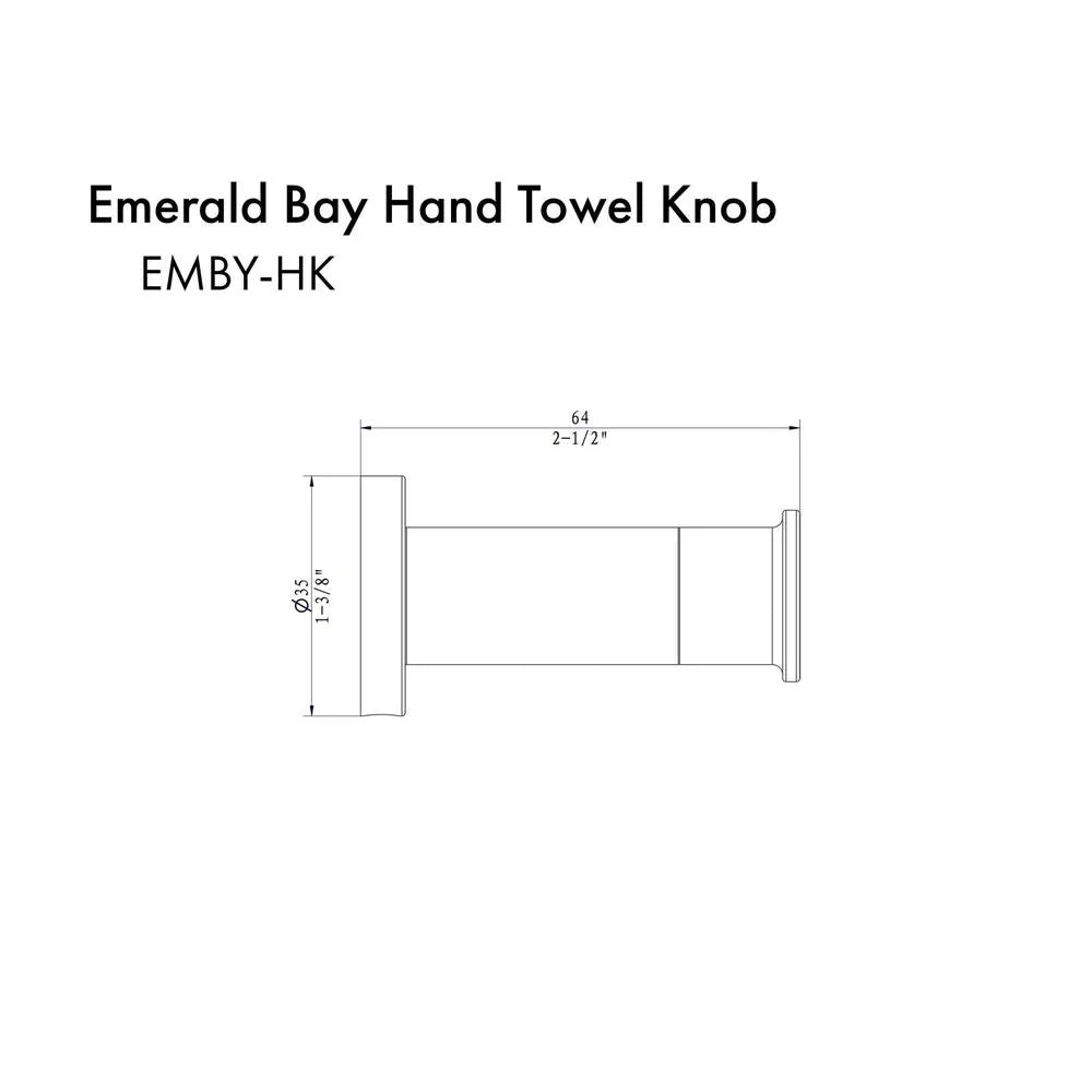 ZLINE Emerald Bay Bathroom Accessories Package with Towel Rail, Hook, Ring and Toilet Paper Holder, 4BP-EMBYACC-BN