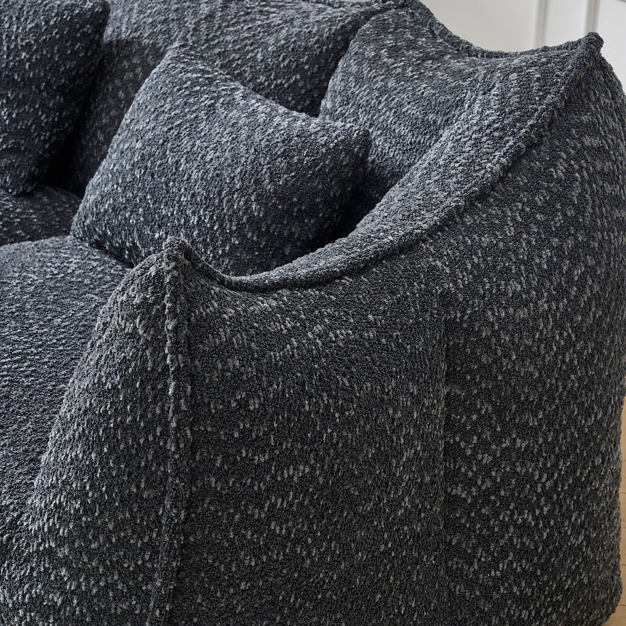 Comfortable Dual Beanbag Chair With High Resilience Foam Core For 2 People