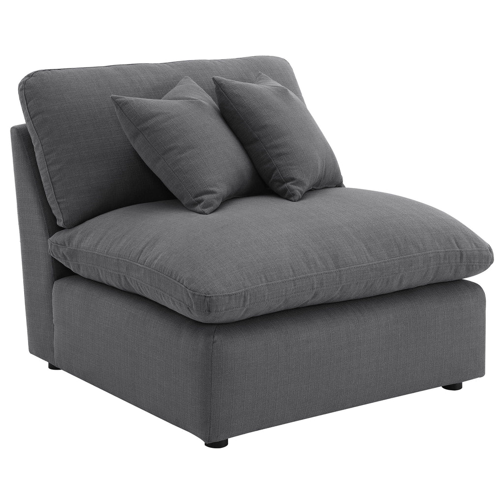 Hobson 4-piece Upholstered Modular Sectional Sofa Charcoal