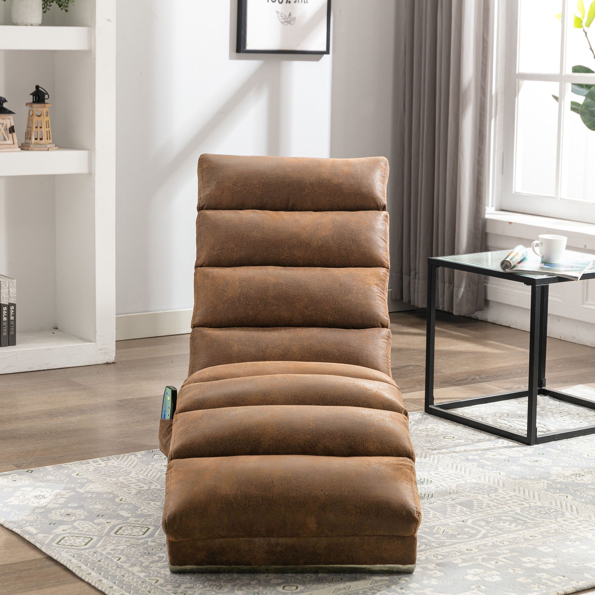 Massage Chaise Lounge Indoor With Remote Control, Ergonomic Electric Massage Lounger