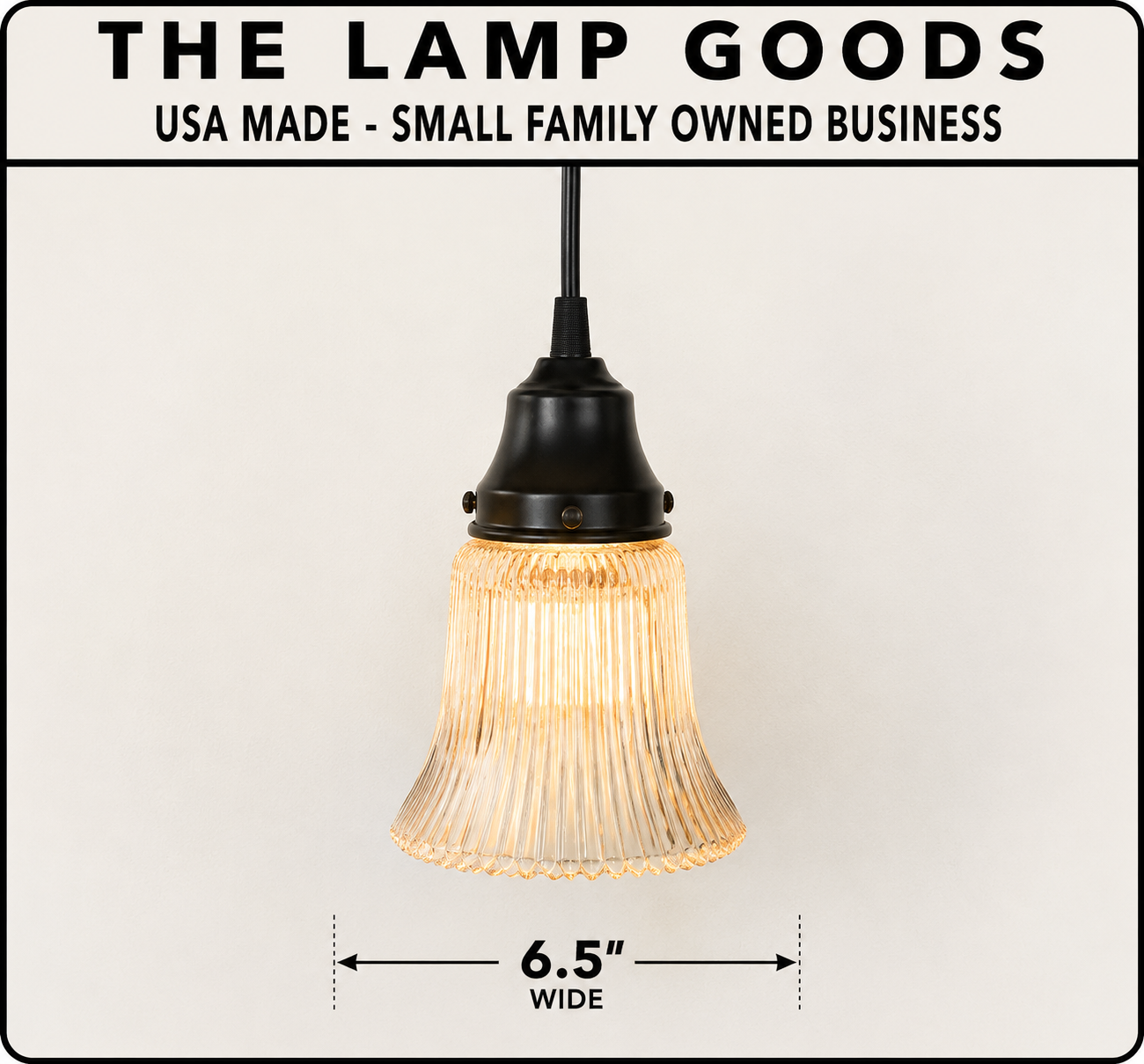 Amber Holophane Clear Glass Wall Sconce or Pendant Light