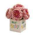 11" Rose Artificial Arrangement in “New Baby" Vase