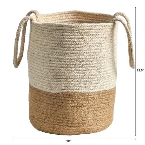 12" Handmade Natural Cotton Woven Planter