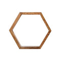12" Wooden Hexagon Floating Honeycomb Shelve (Set of 5)