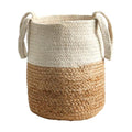 12.5" Handmade Natural Jute and Cotton Planter