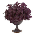 13" Basil Artificial Plant in Metal Chalice