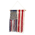 14" x 18" Handmade American Flag “Americana" Macrame Wall Hanging Art Decor