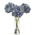 18" Hydrangea Artificial Arrangement in Glass Vase