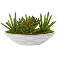 18" Succulent Artificial Plant in Decorative Planter