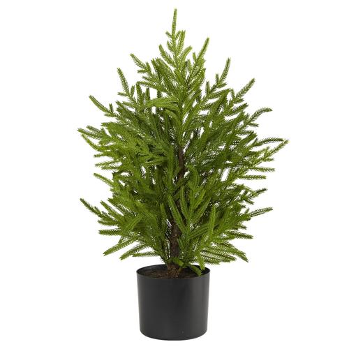 2'Norfolk Island Pine “Natural Look" Artificial Tree in Decorative Planter
