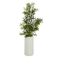 20" Boxwood Artificial Plant in White Planter