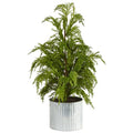 20" Cedar Pine “Natural Look" Artificial Tree in Decorative Planter
