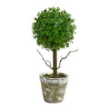 20" Eucalyptus Single Ball Topiary Artificial Tree