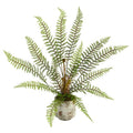 20" Fern Artificial Plant in Decorative Planter