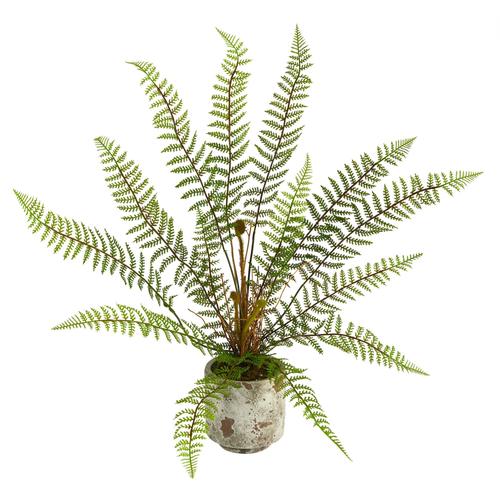 20" Fern Artificial Plant in Decorative Planter