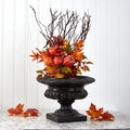 20" Pumpkin and Maple Leaf Artificial Flower Bouquet (Set of 2)