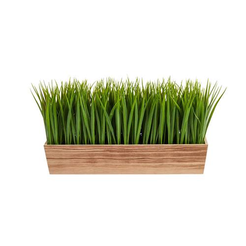 20" Vanilla Grass Artificial Plant in Decorative Planter