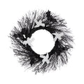 22" Halloween Ghost and Bats Twig Wreath