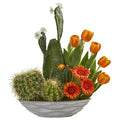 23" Cactus Floral Garden Artificial Arrangement