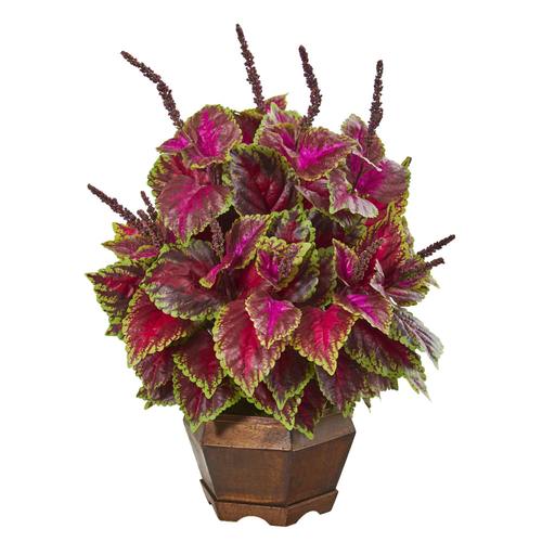 23" Coleus Artificial Plant in Decorative Planter