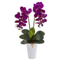 23" Double Phalaenopsis Orchid Artificial Arrangement in Vase