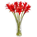 23" Star Bromeliad Artificial Arrangement in Glass Vase